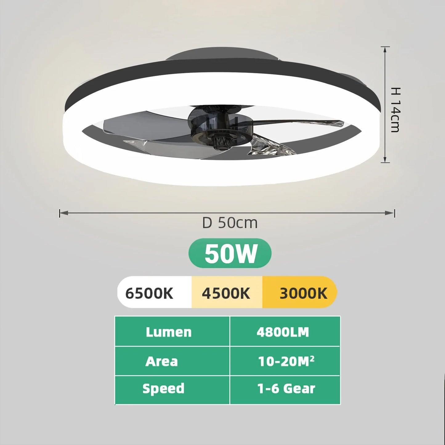Ceiling Fans With Remote Control and Light LED Lamp Fan Smart Silent Ceiling Fans For Bedroom Living Room Decor Ceiling Lamp