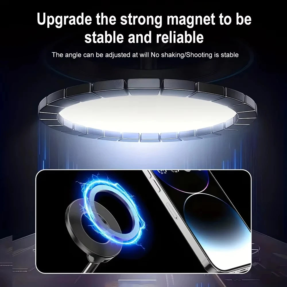 Magnetic Car Phone Holder with Suction Cup - 360° Rotatable & Foldable MagSafe Compatible Mount